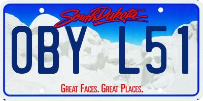 SD license plate 0BYL51
