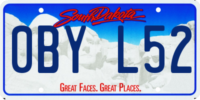 SD license plate 0BYL52