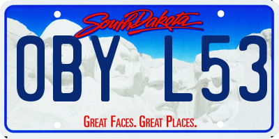 SD license plate 0BYL53