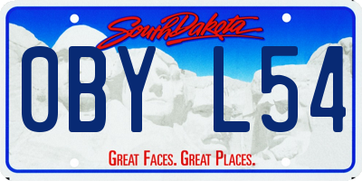 SD license plate 0BYL54