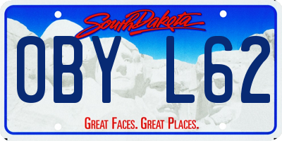 SD license plate 0BYL62