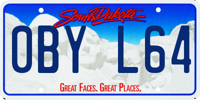 SD license plate 0BYL64