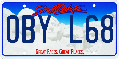 SD license plate 0BYL68