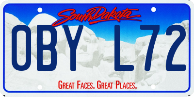 SD license plate 0BYL72