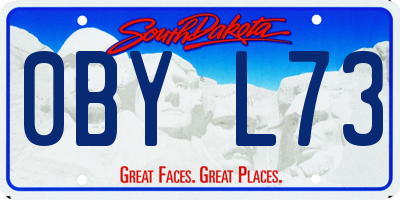 SD license plate 0BYL73