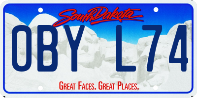SD license plate 0BYL74