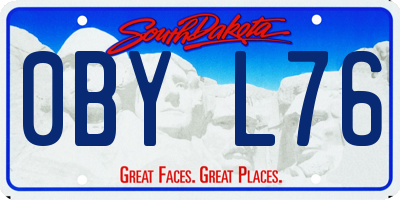 SD license plate 0BYL76