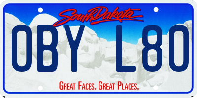 SD license plate 0BYL80