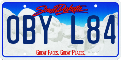 SD license plate 0BYL84