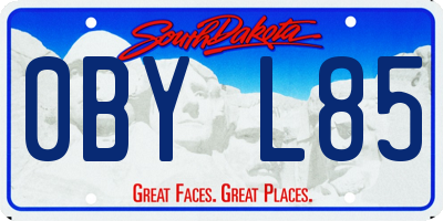 SD license plate 0BYL85