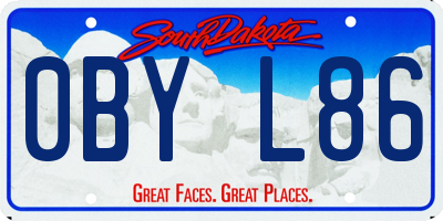 SD license plate 0BYL86