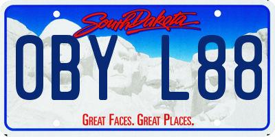 SD license plate 0BYL88