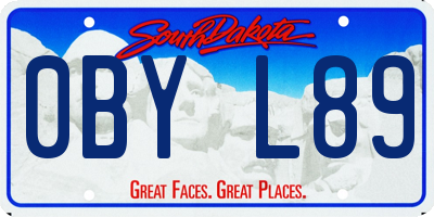 SD license plate 0BYL89