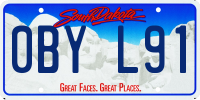 SD license plate 0BYL91