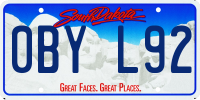 SD license plate 0BYL92