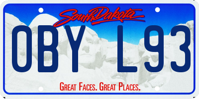SD license plate 0BYL93
