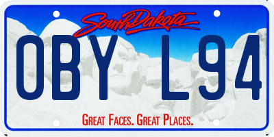 SD license plate 0BYL94