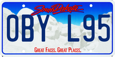 SD license plate 0BYL95