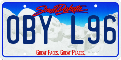 SD license plate 0BYL96