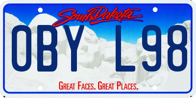 SD license plate 0BYL98