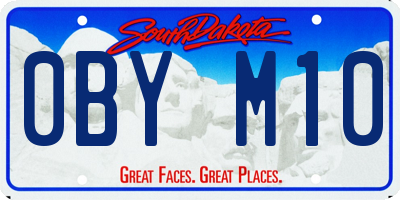 SD license plate 0BYM10