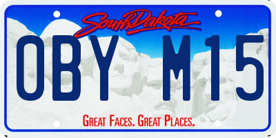 SD license plate 0BYM15