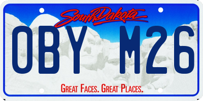 SD license plate 0BYM26