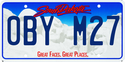 SD license plate 0BYM27