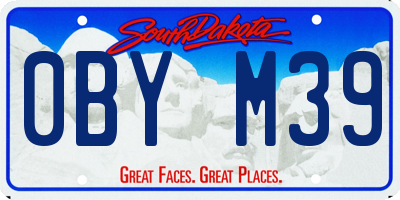 SD license plate 0BYM39