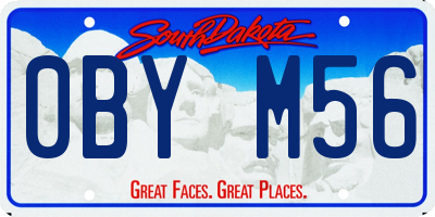 SD license plate 0BYM56