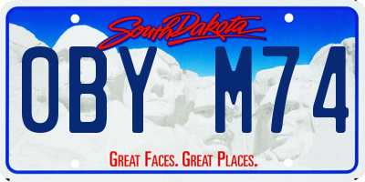 SD license plate 0BYM74