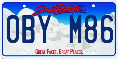 SD license plate 0BYM86