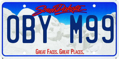 SD license plate 0BYM99