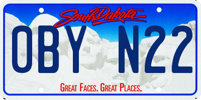 SD license plate 0BYN22