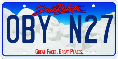 SD license plate 0BYN27