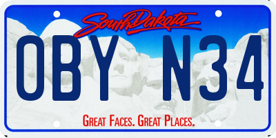 SD license plate 0BYN34