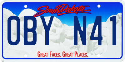 SD license plate 0BYN41