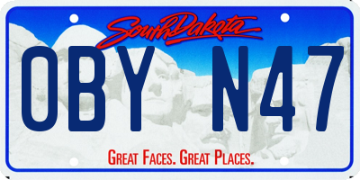 SD license plate 0BYN47