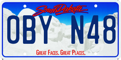 SD license plate 0BYN48