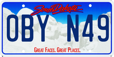 SD license plate 0BYN49