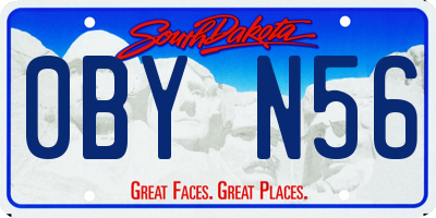 SD license plate 0BYN56