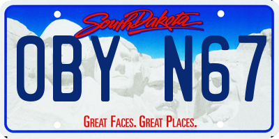 SD license plate 0BYN67