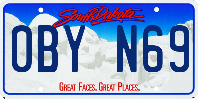 SD license plate 0BYN69