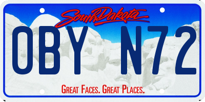SD license plate 0BYN72