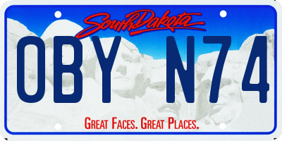 SD license plate 0BYN74