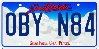 SD license plate 0BYN84