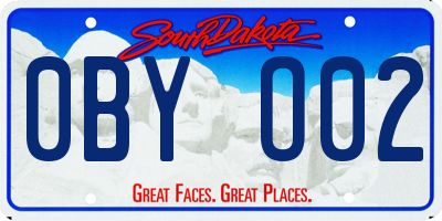 SD license plate 0BYO02