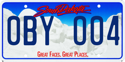 SD license plate 0BYO04