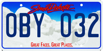 SD license plate 0BYO32