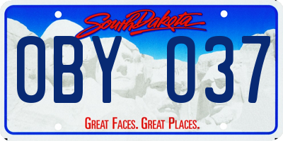 SD license plate 0BYO37